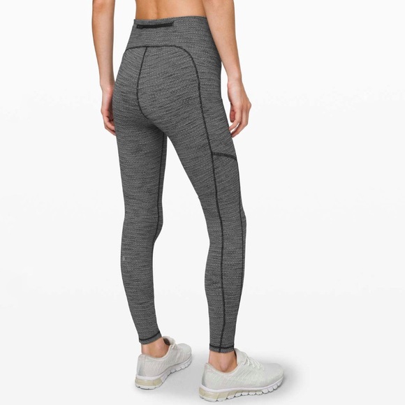 Lululemon | Speed Up Tight Full On Luxtreme Luon Variegated Knit Black Size 6 - Picture 2 of 15